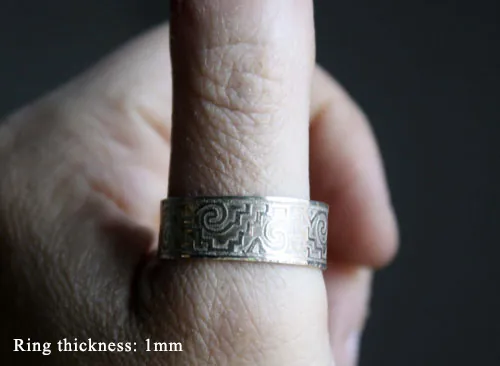 Tesoro zapoteco, mexican zapotec ring in sterling silver
