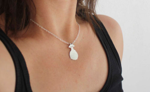 The baobabs, The Saint-Exupéry Little Prince tree necklace in silver