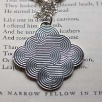 The dance of the wind, airy swirls necklace in sterling silver