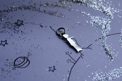 The Little Prince, Saint-Exupéry’s tale silhouette pendant in silver