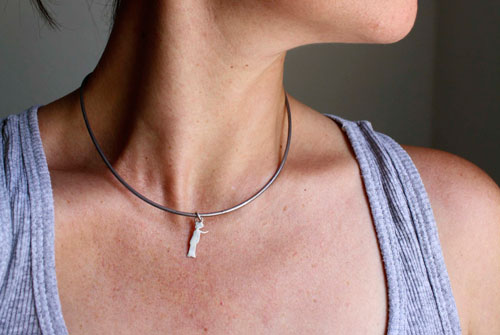 The Little Prince, Saint-Exupéry’s tale silhouette pendant in silver