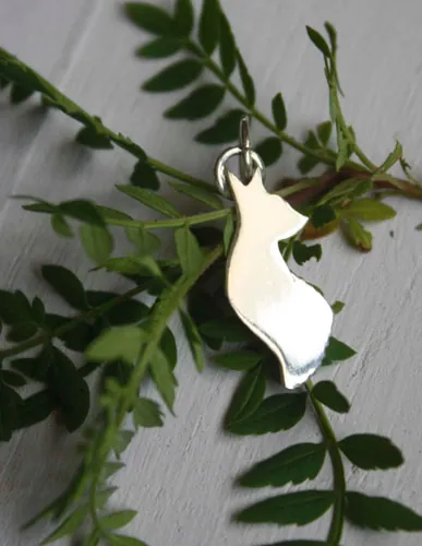 The Little Prince’s fox, wisdom animal pendant in sterling silver