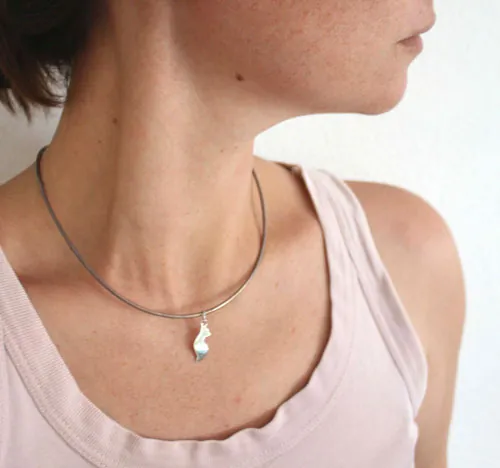 The Little Prince’s fox, wisdom animal pendant in sterling silver