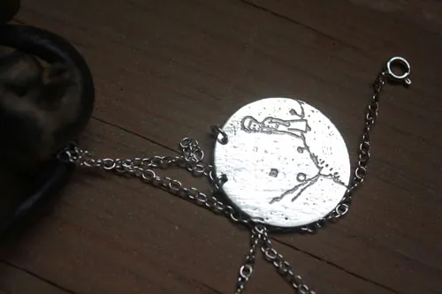 The Little Prince’s volcano, emotions through Saint-Exupéry’s eyes necklace in silver