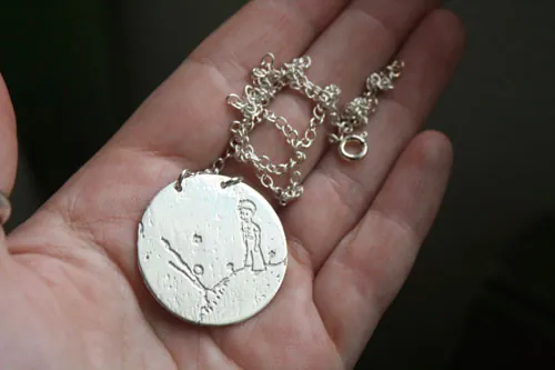 The Little Prince’s volcano, emotions through Saint-Exupéry’s eyes necklace in silver