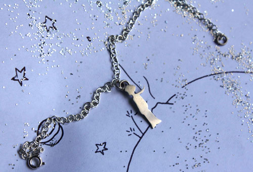 The Little Prince silhouette, Saint-Exupéry bracelet in silver