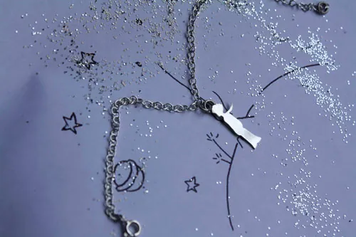 The Little Prince silhouette, Saint-Exupéry bracelet in silver
