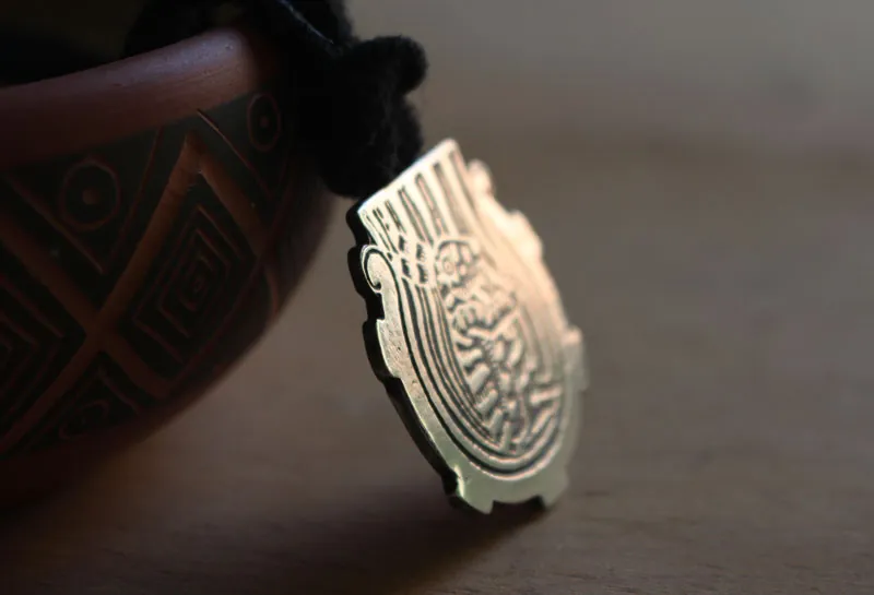The rabbit in the moon, mayan legend necklace in sterling silver