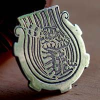 The rabbit in the moon, mayan legend necklace in sterling silver