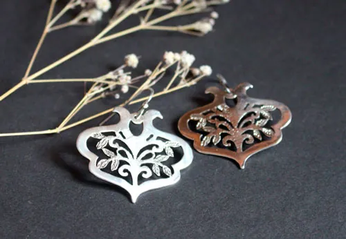 The sacred tree, tree of life earrings in sterling silver
