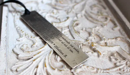 The wind blows, quote bookmark in sterling silver