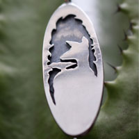 Those you love, deer and bird necklace in sterling silver
