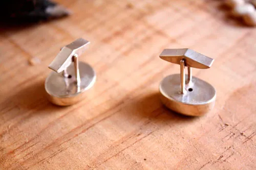 Tiger’s Eye, animal instinct cufflinks in silver and Tiger’s Eye