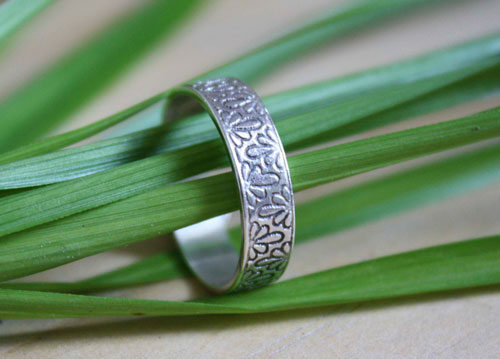 Tranquility, hydrangea flower ring in sterling silver
