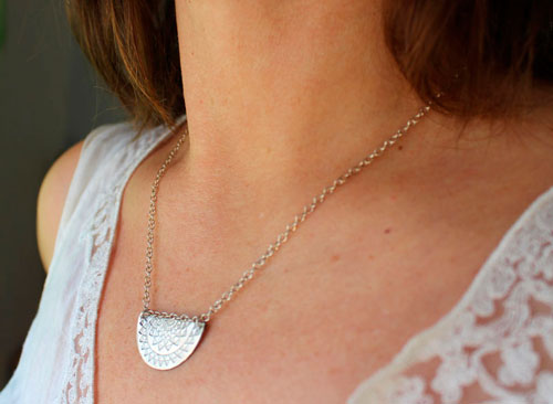 Tribal sun, Inca star Necklace in sterling silver