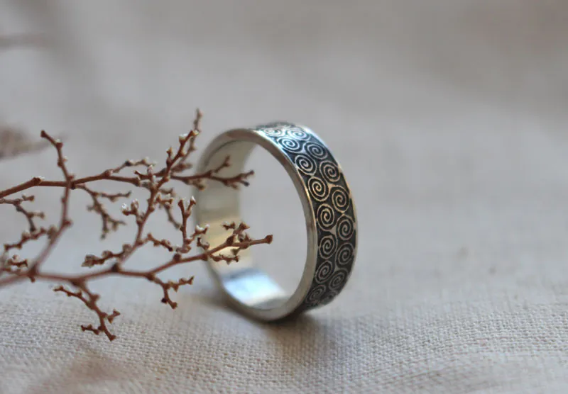 Triskel, Celtic ring in sterling silver