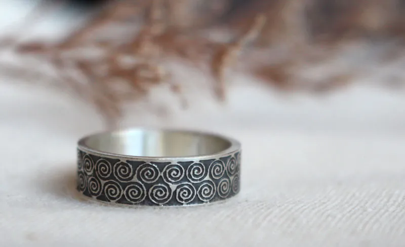 Triskel, Celtic ring in sterling silver
