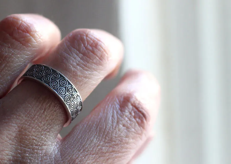 Triskel, Celtic ring in sterling silver
