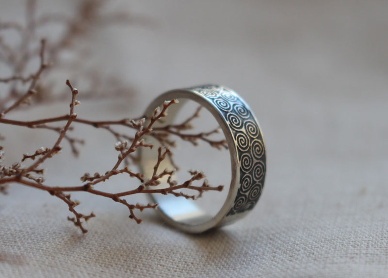 Triskel, Celtic ring in sterling silver