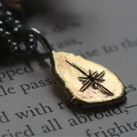 Twilight Star, Venus light pendant in silver and brass