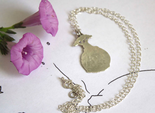 The baobabs, The Saint-Exupéry Little Prince tree necklace in silver