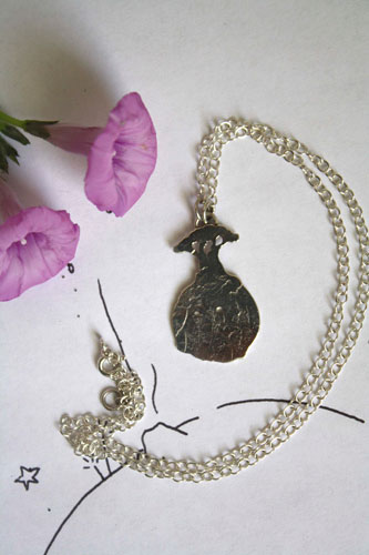The baobabs, The Saint-Exupéry Little Prince tree necklace in silver