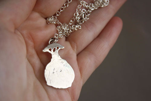 The baobabs, The Saint-Exupéry Little Prince tree necklace in silver
