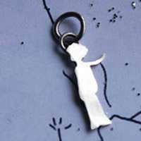 The Little Prince, Saint-Exupéry’s tale silhouette pendant in silver