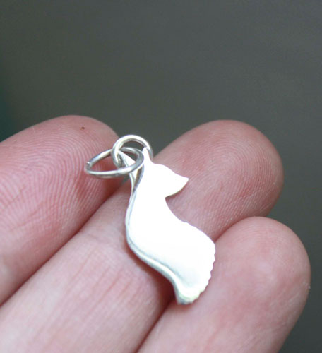 The Little Prince’s fox, wisdom animal pendant in sterling silver
