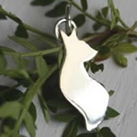 The Little Prince’s fox, wisdom animal pendant in sterling silver