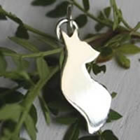 The little prince’s fox, animal of wisdom pendant in sterling silver