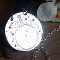The Little Prince’s planet, Saint-Exupéry’s imaginative universe necklace in silver