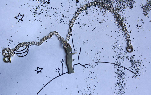 The little prince’s silhouette, Saint-Exupéry bracelet in sterling silver