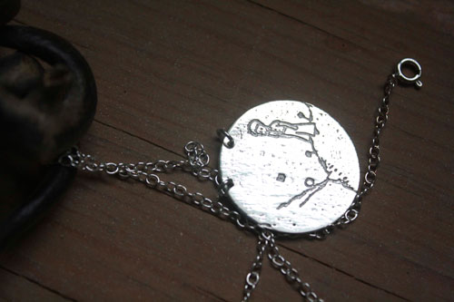 The Little Prince’s volcano, emotions through Saint-Exupéry’s eyes necklace in silver