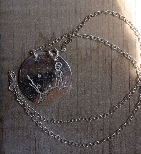 The Little Prince’s volcano, emotions through Saint-Exupéry’s eyes necklace in silver