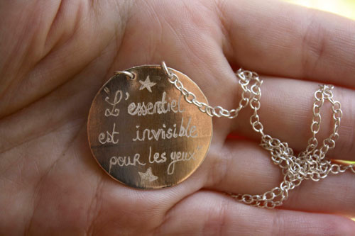 The Little Prince’s volcano, emotions through Saint-Exupéry’s eyes necklace in silver