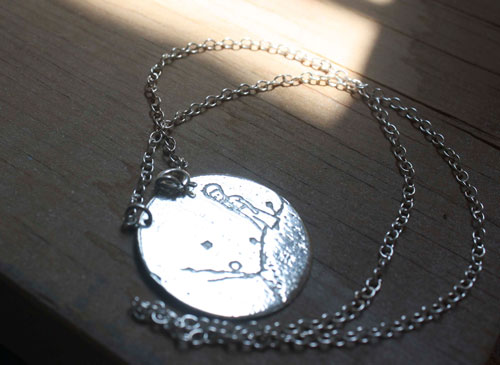The Little Prince’s volcano, emotions through Saint-Exupéry’s eyes necklace in silver