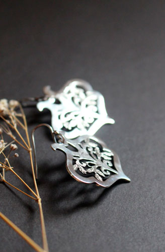 The sacred tree, tree of life earrings in sterling silver