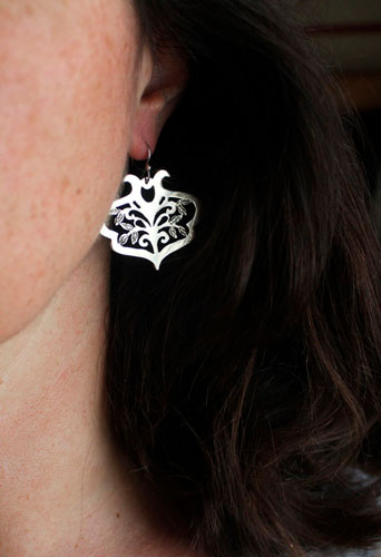 The sacred tree, tree of life earrings in sterling silver