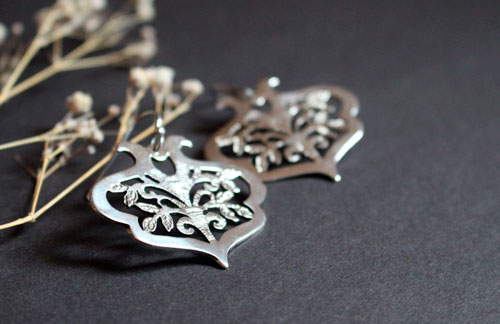 The sacred tree, tree of life earrings in sterling silver