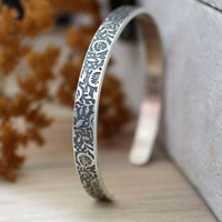 The scent of pomegranates, love and passion bracelet in sterling silver