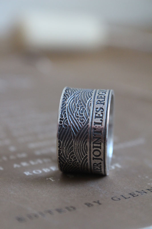 The sea joins the regions it separates, quote ring in sterling silver