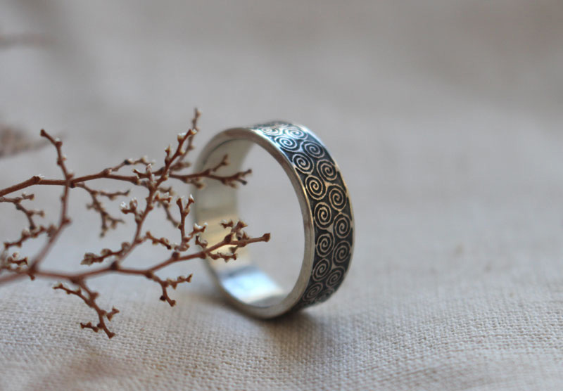 Triskel, celtic ring in sterling silver