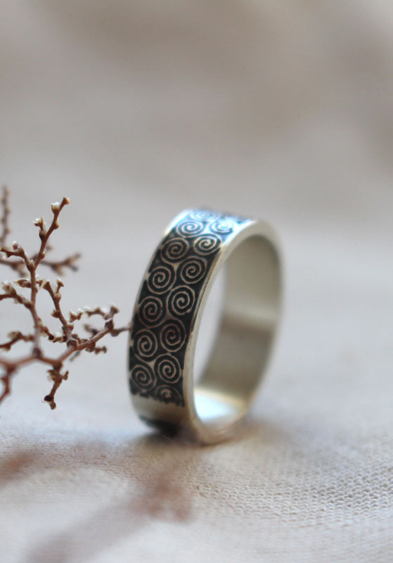 Triskel, celtic ring in sterling silver