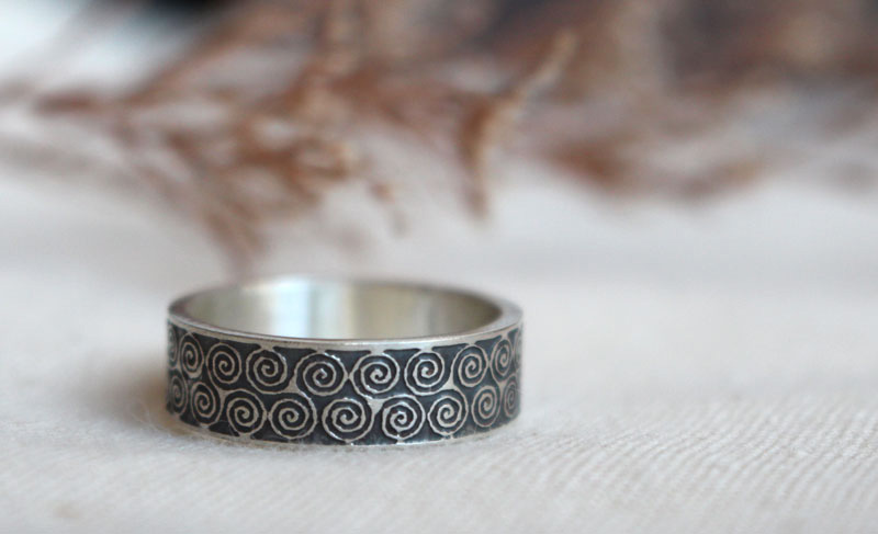 Triskel, celtic ring in sterling silver