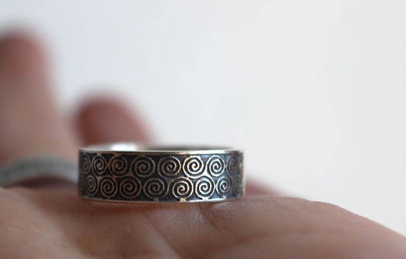 Triskel, celtic ring in sterling silver