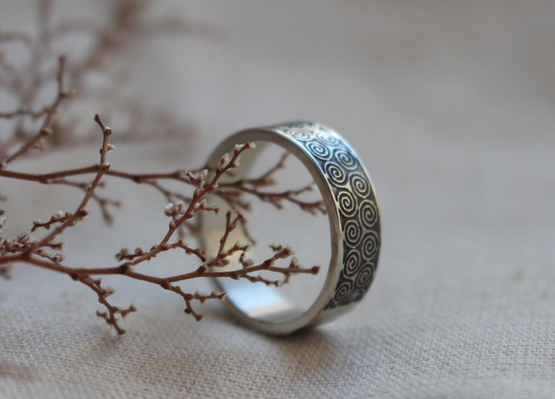 Triskel, celtic ring in sterling silver
