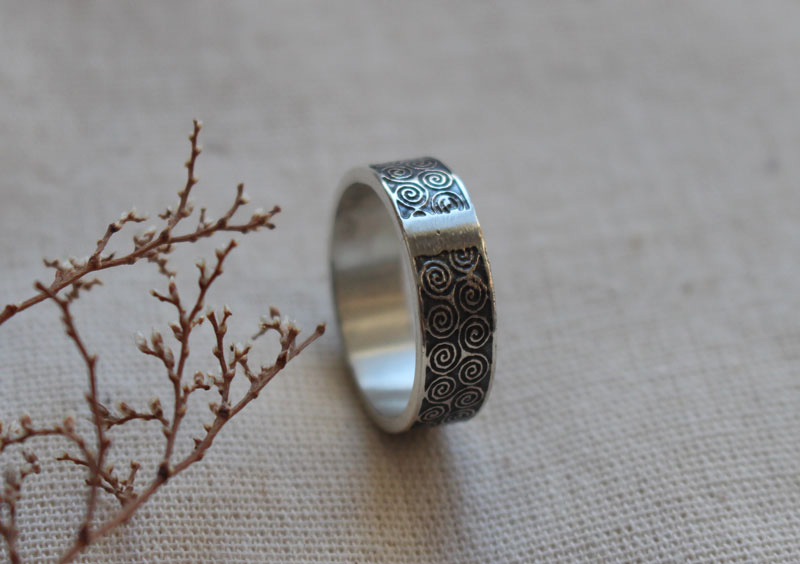 Triskel, celtic ring in sterling silver