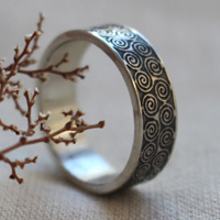 Triskel, celtic ring in sterling silver