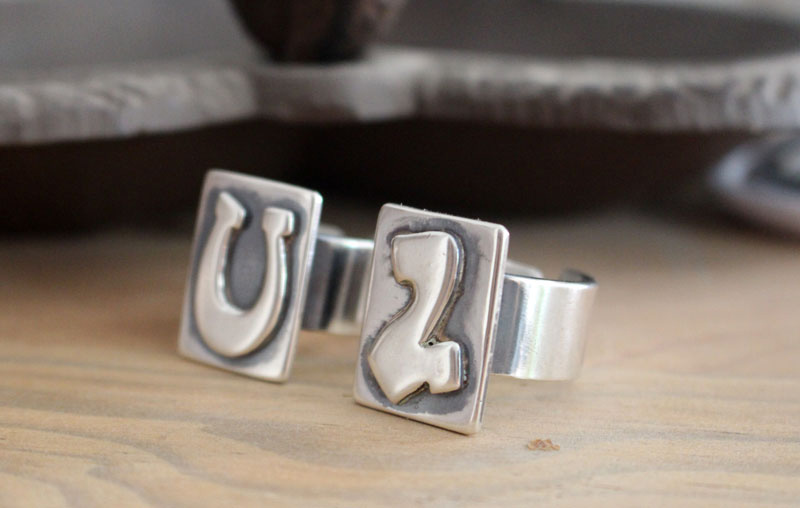 U2, Achtung baby album logo ring in silver